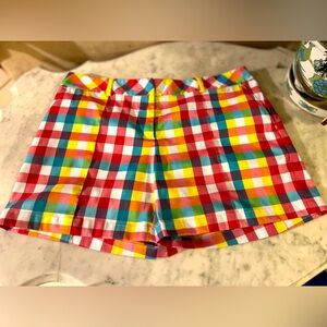 EUC -Like New- Vibrant Plaid Women's Slazenger Golf Shorts sz 8